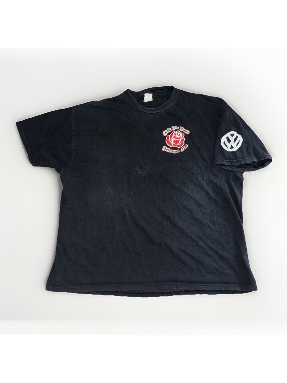Vintage Volkswagen Car Club T-Shirt Black 2XL 25x27 Stadt Der Rosen